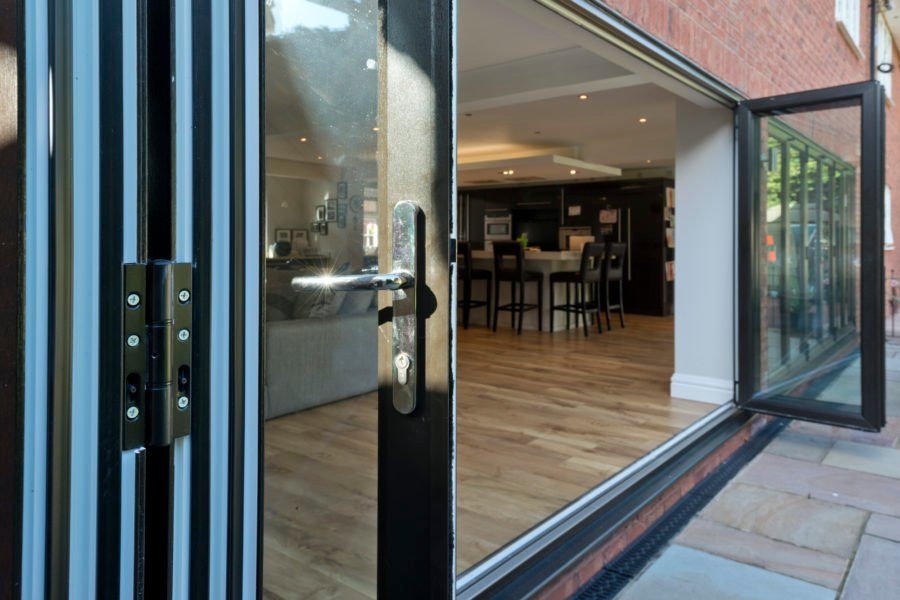 2 x 5m framed sliding bi-fold doors fitted to Detatched House West Derby Liverpool by Warwick Developments